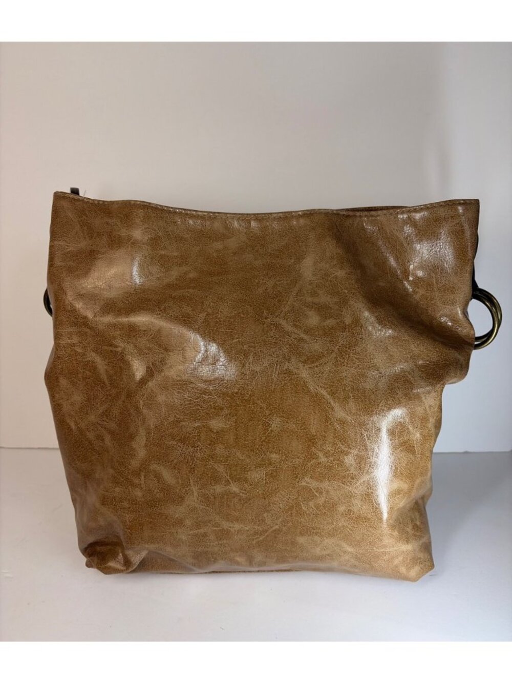 Braciano Shoulder Bag Tote Purse Slouchy Hobo Tan Brown Distressed Leather